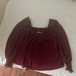 Burgundy textured top